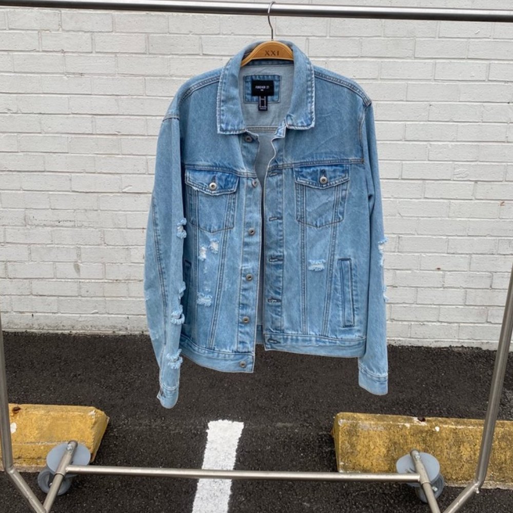 Distressed Denim Jacket - Picture 2 of 4